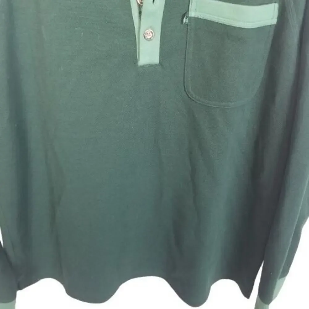 Duluth Trading Co Mens Doubletime Knit Henley Size L Relaxed Gorpcore Pullover